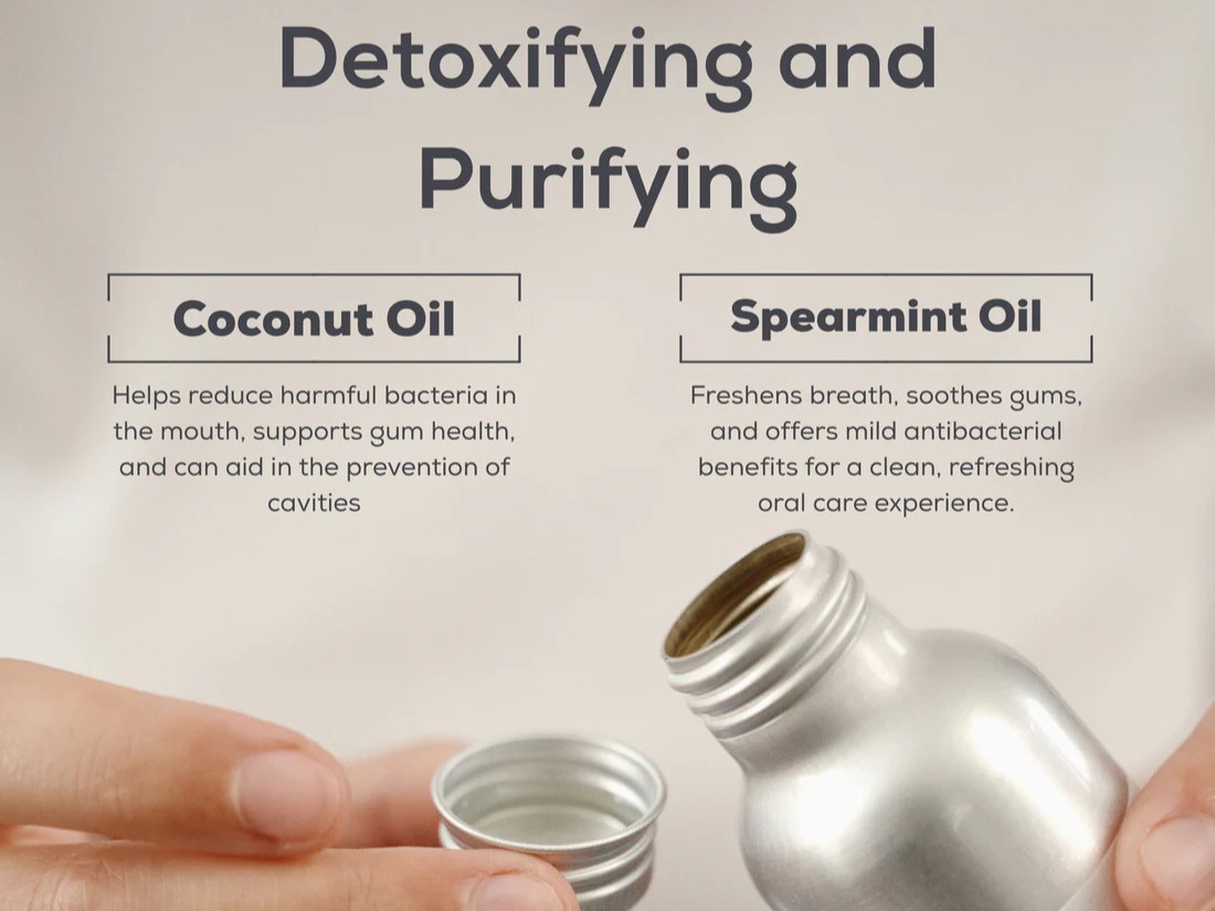 Ústní voda Oil Pulling - máta - Georganics